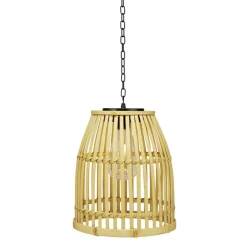 Suspension solaire Laos en bambou Ø20,5xH23cm < Gifi Best