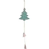 Suspension étoile rose ou sapin vert H48cm