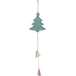 Suspension étoile rose ou sapin vert H48cm
