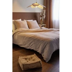 Suspension tulipe laine bouclée blanche Ø25xH70cm < Gifi New