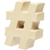 Symbole # à décorer en papier maché