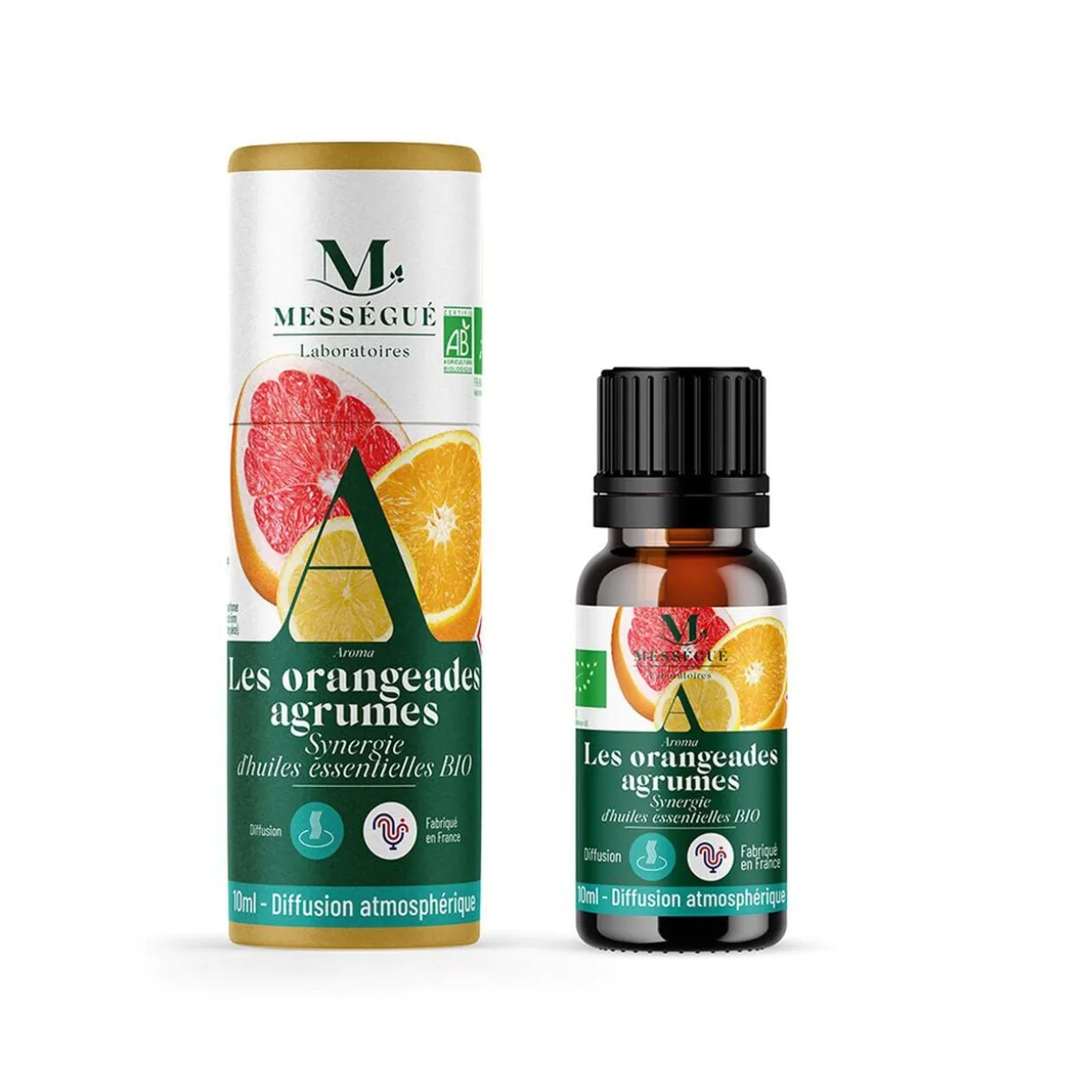 Synergie d'huiles essentielles bio les orangeades agrumes Mességué 10ml