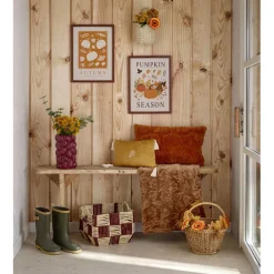 Tableau automne citrouilles cadre en bois 30x40cm (2 modèles) < Gifi Outlet