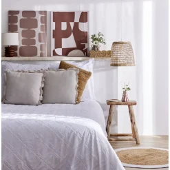Tableau décoratif rectangulaire motif abstrait beige et marron 50x60cm (2 modèles) < Gifi Online