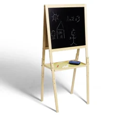 Tableau en bois double face magnétique et craie avec accessoires < Gifi Best