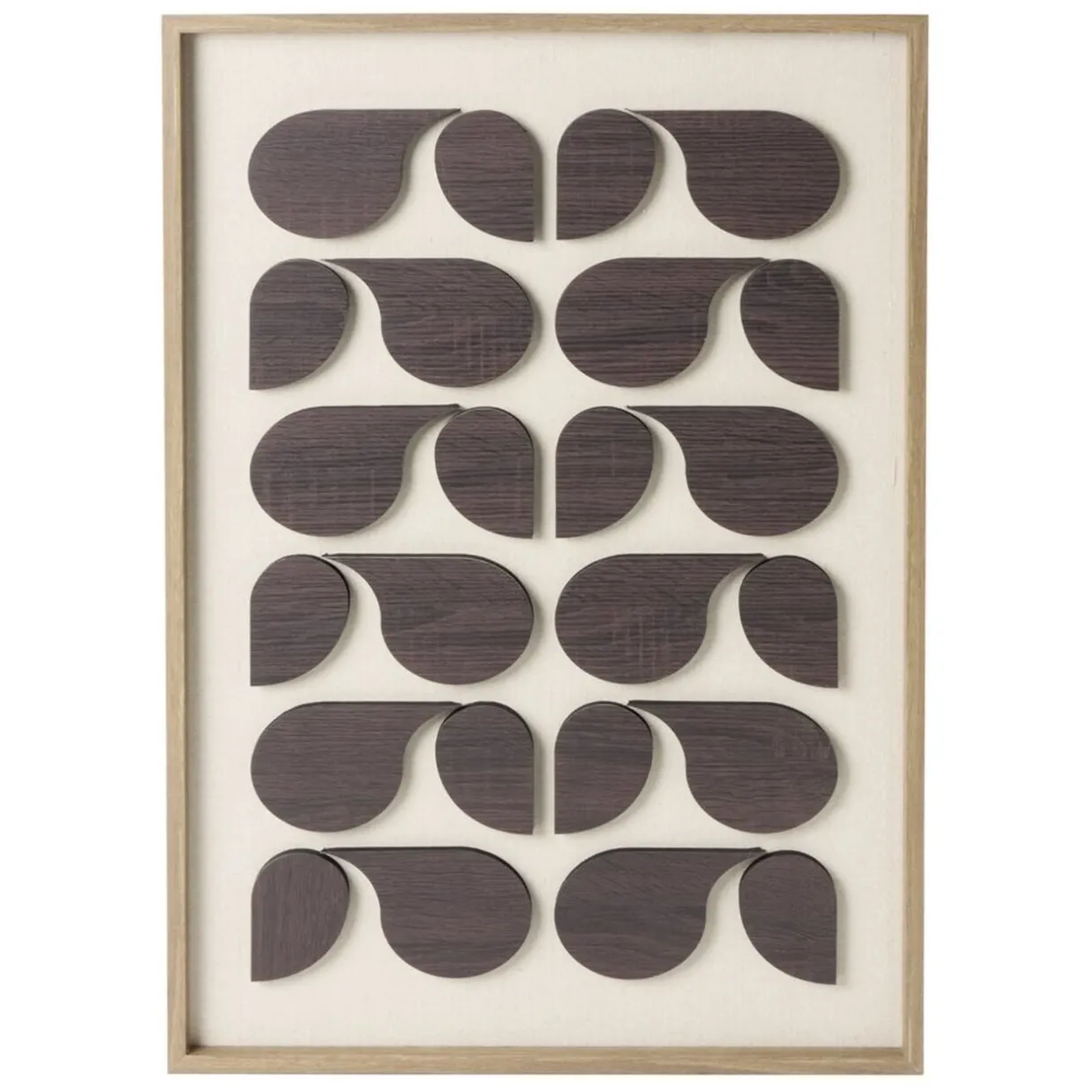Tableau en bois motif contemporain 3D noir 50x70cm < Gifi Outlet