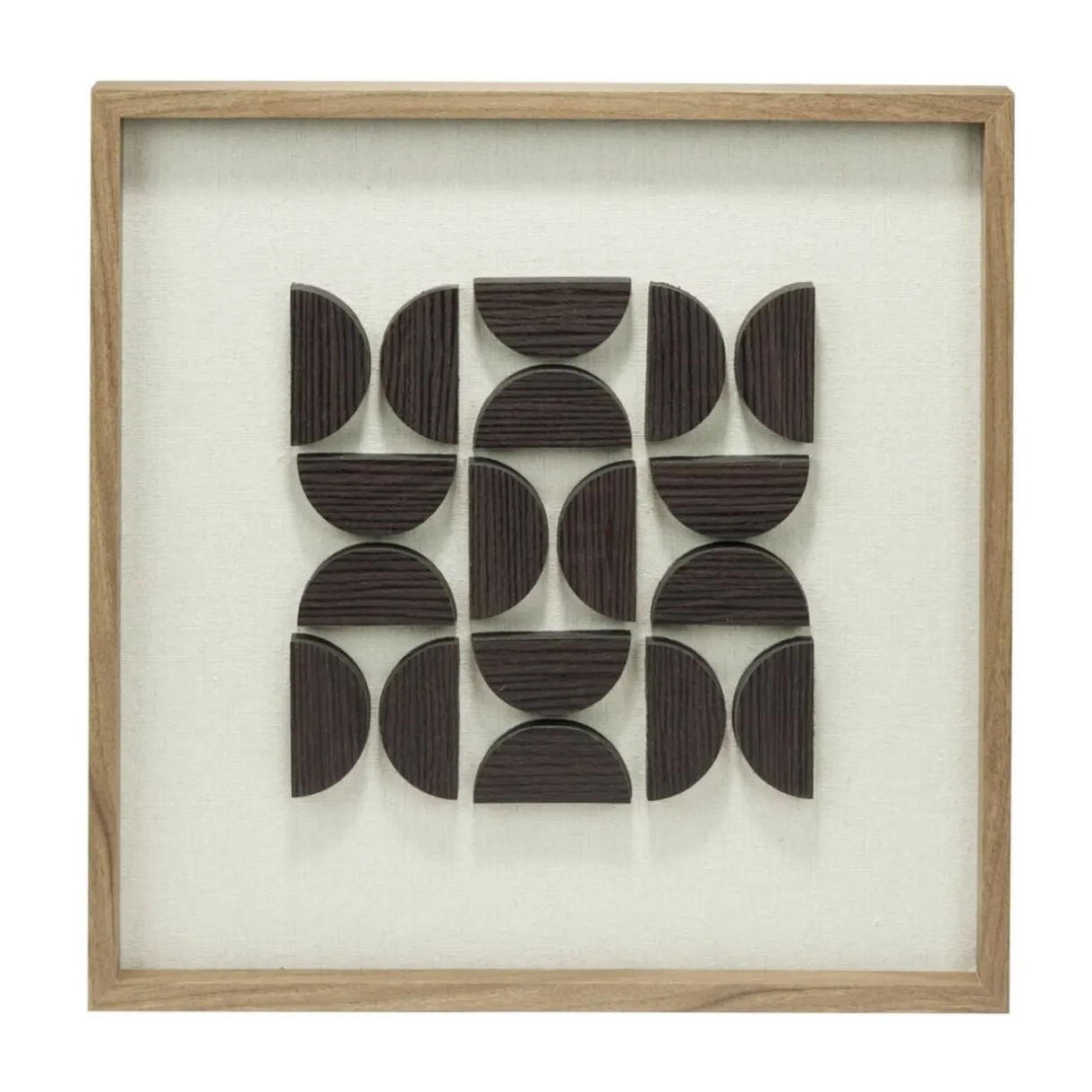 Tableau en bois motif contemporain 3D noir 38x38cm (2 modèles) < Gifi