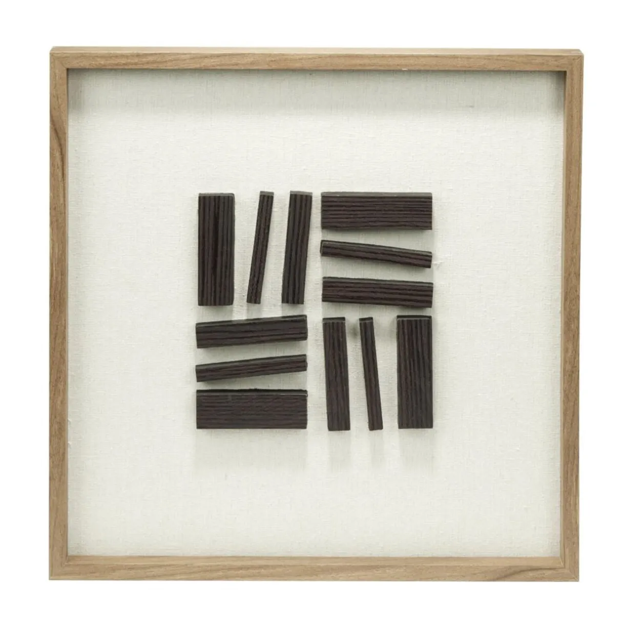 Tableau en bois motif contemporain 3D noir 38x38cm (2 modèles) < Gifi