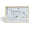 Tableau lumineux à led 3 modes d'éclairage - 32x23 cm