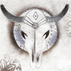 Tableau peinture tête de bison fait main < Gifi Online