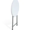 Table bar de jardin pliante Fiesta ronde plastique blanc Ø80xH110cm < Gifi Outlet