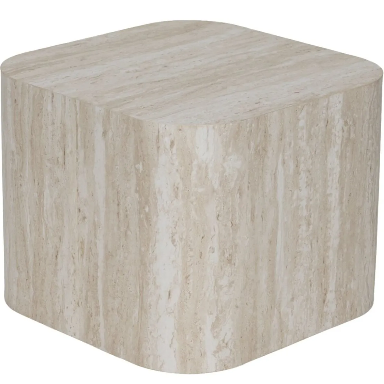 Table basse carrée Terra x2 bois blanchi H32cm et H38cm