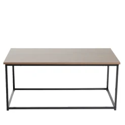 Table basse en bois et métal noir 90x48xH40cm