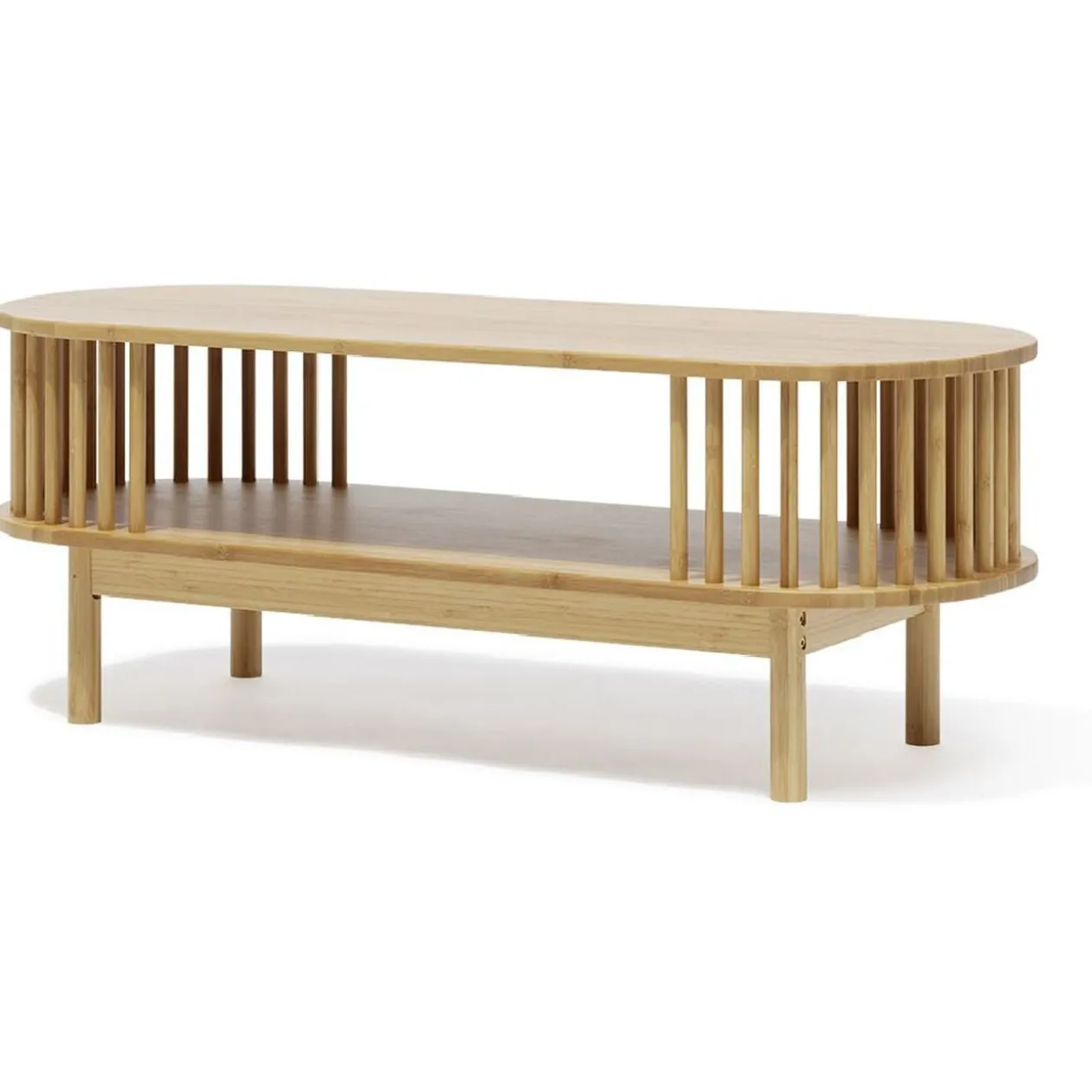 Table basse Gaïa bambou naturel - L100xP39xH36,5cm