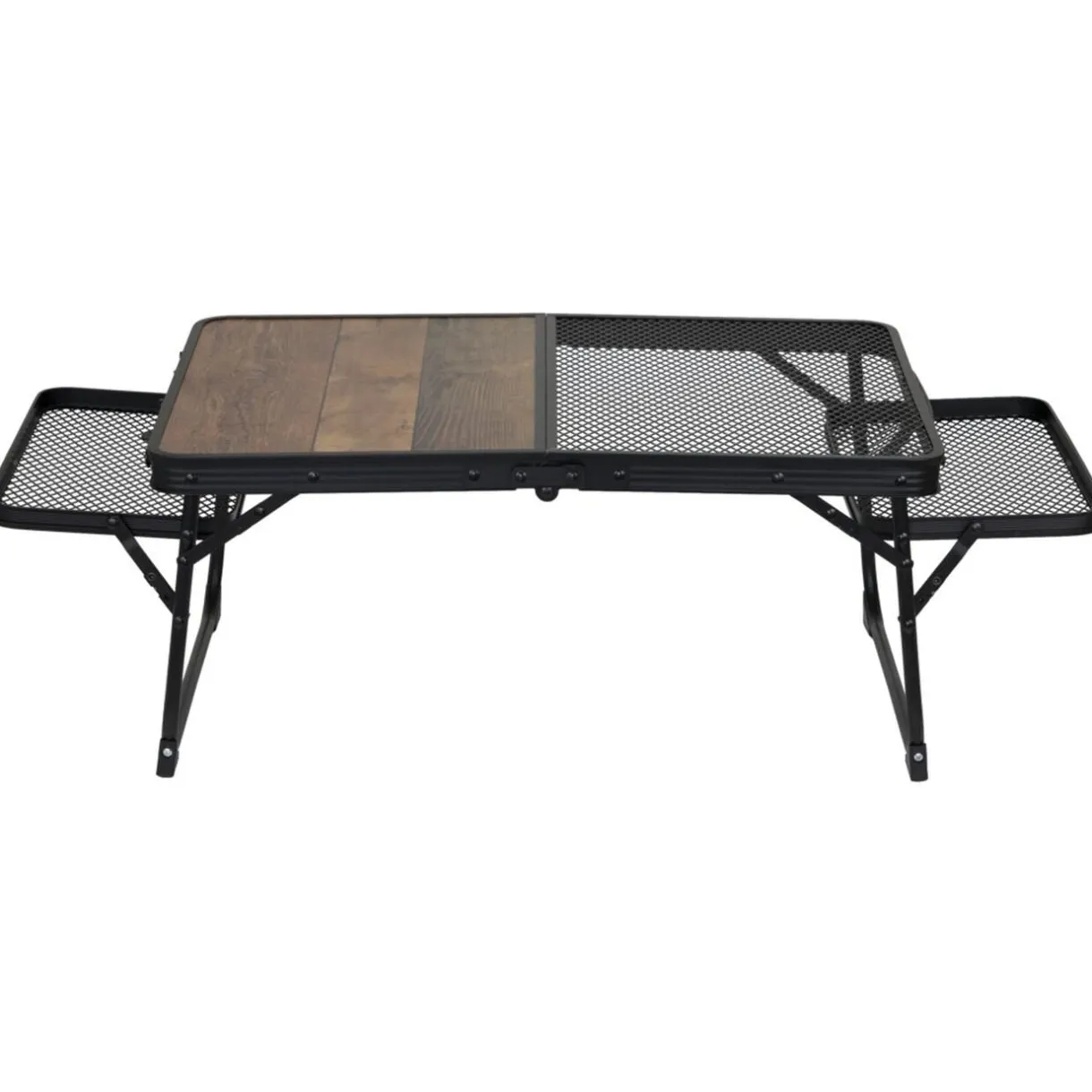 Table basse pliable bois et métal finition grille noir 91x42xH29,5cm < Gifi Best