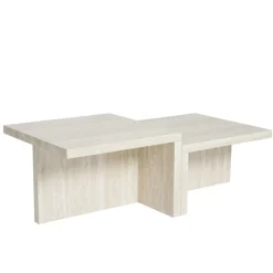 Table basse Terra bois blanchi 120x60xH28cm < Gifi Sale