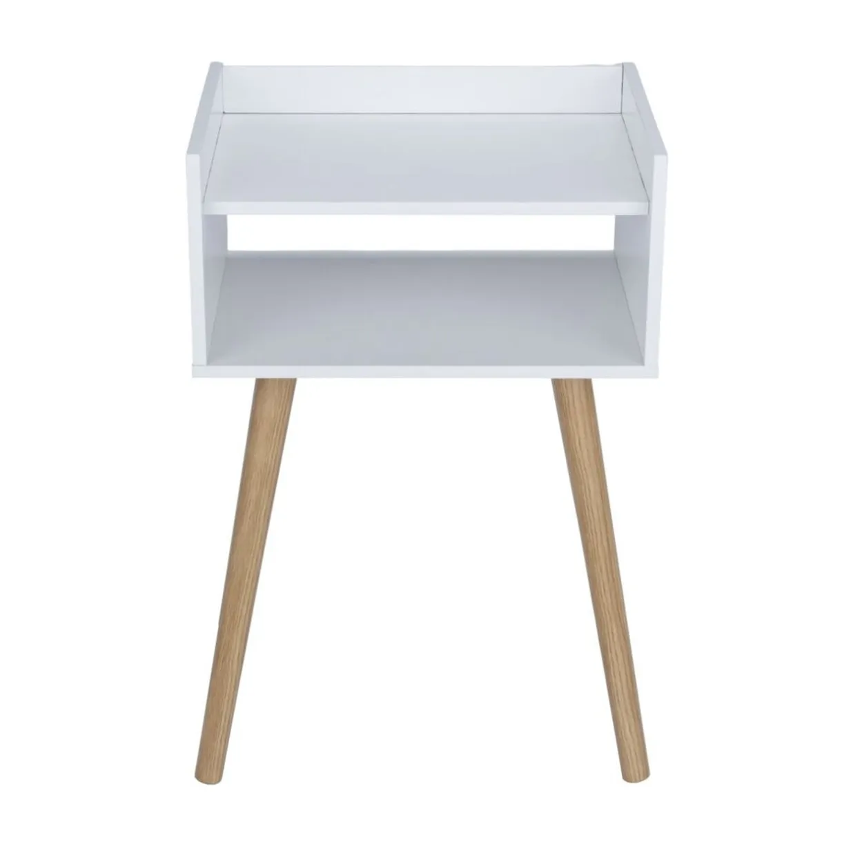 Table de chevet en bois blanc First 1 niche ouverte 40x30xH60cm < Gifi Online
