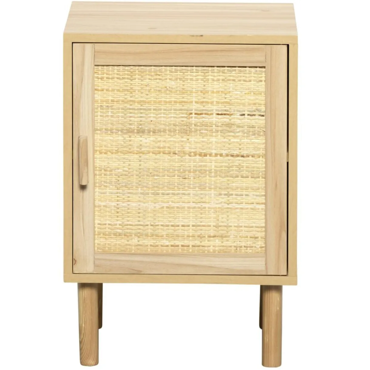 Table de chevet Kanna 1 porte cannage rotin L.40 x P.30 x H.48 cm < Gifi Discount