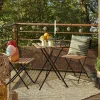 Table de jardin d'appoint pliante Bali métal et bois 55x54xH70cm < Gifi Best