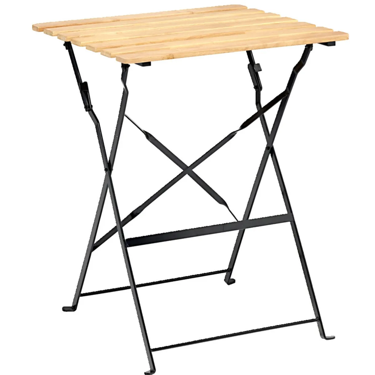 Table de jardin d'appoint pliante Bali métal et bois 55x54xH70cm < Gifi Best