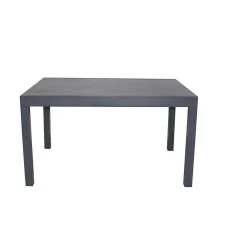 Table de jardin extensible Oslo verre effet marbre 135/270x90xH.75 cm