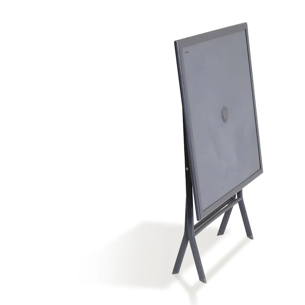 Table de jardin London pliante 2 personnes gris anthracite 70x70xH71cm