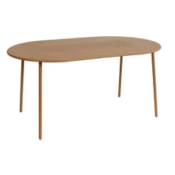 Table de jardin 6 personnes Faro métal orange 160x90xH74cm