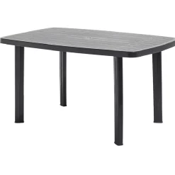 Table de jardin rectangulaire 6 personnes Viva gris foncé 137x72xH85cm