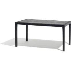 Table de jardin rectangulaire 6 personnes imitation résine gris < Gifi Outlet