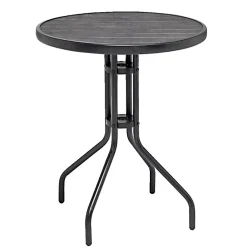 Table de jardin ronde bistrot Macéo acier noir Ø60xH71cm