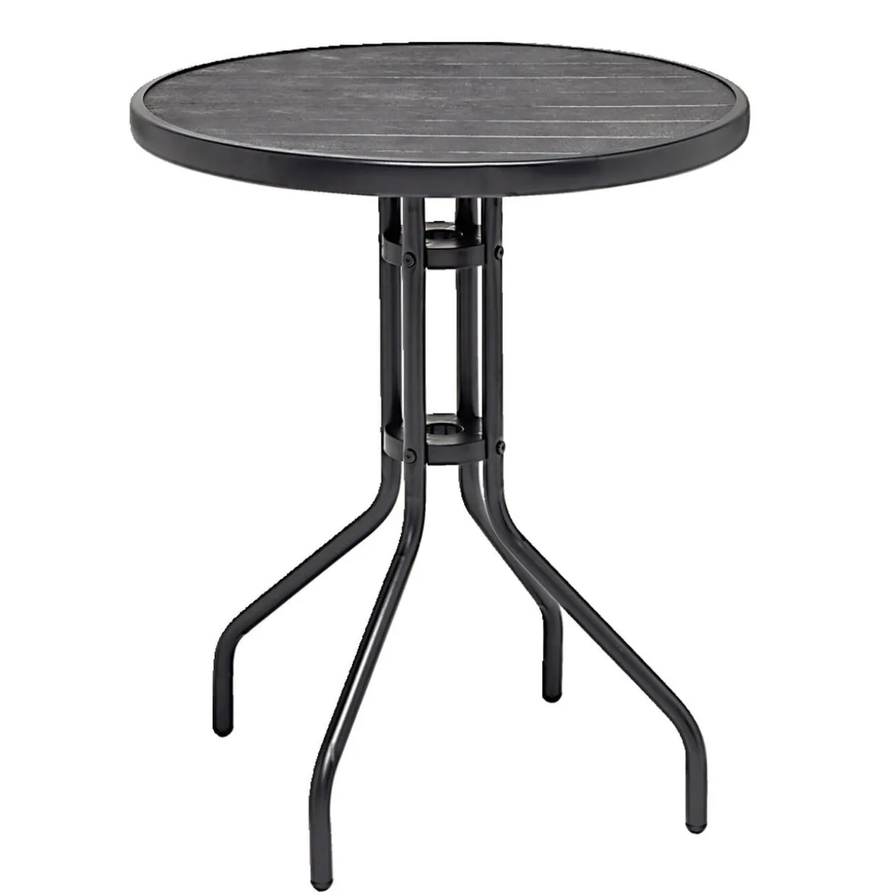 Table de jardin ronde bistrot Macéo acier noir Ø60xH71cm