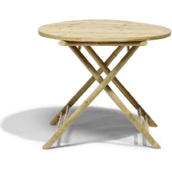 Table de jardin ronde en bambou Laos 2 personnes Ø90xH75 cm < Gifi