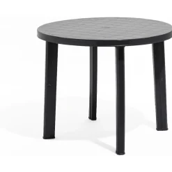 Table de jardin ronde 2/4 personnes Viva gris foncé Ø90xH72cm