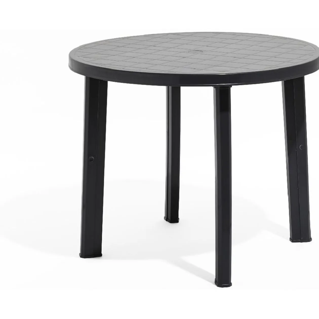 Table de jardin ronde 2/4 personnes Viva gris foncé Ø90xH72cm