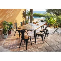 Table extensible Fabrik 6/8 personnes métal et bois < Gifi New