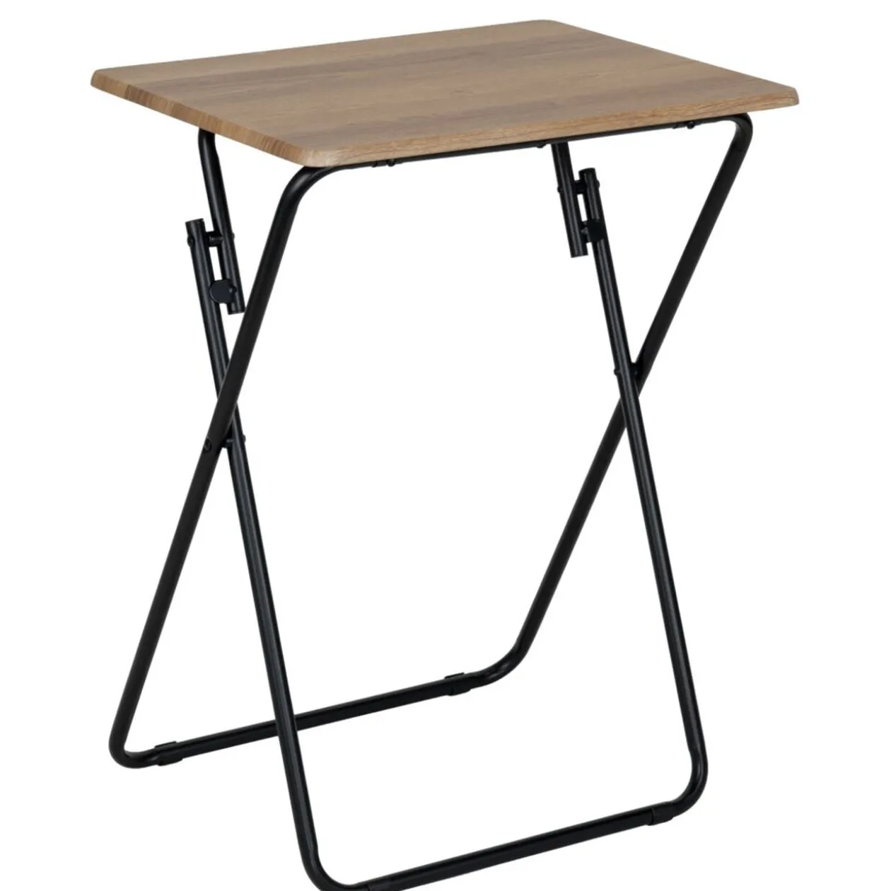 Table pliante métal et bois Practical 48x38xH66cm