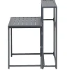 Table pour balcon Oslow pliante acier gris 60xP75xH100cm < Gifi Best