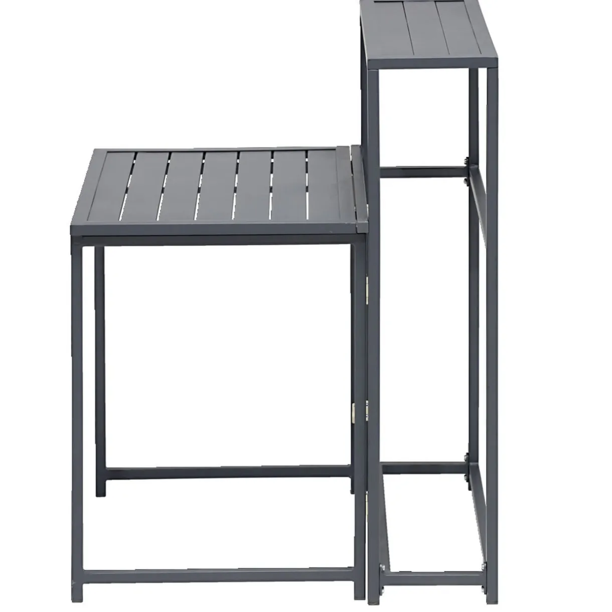 Table pour balcon Oslow pliante acier gris 60xP75xH100cm < Gifi Best
