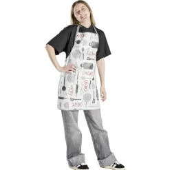Tablier de cuisine avec inscriptions 72x65cm < Gifi Discount