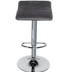 Tabouret de bar Majestik rotatif Gris L.30.5 x P.39.5 x H.63/83.5 cm < Gifi Best