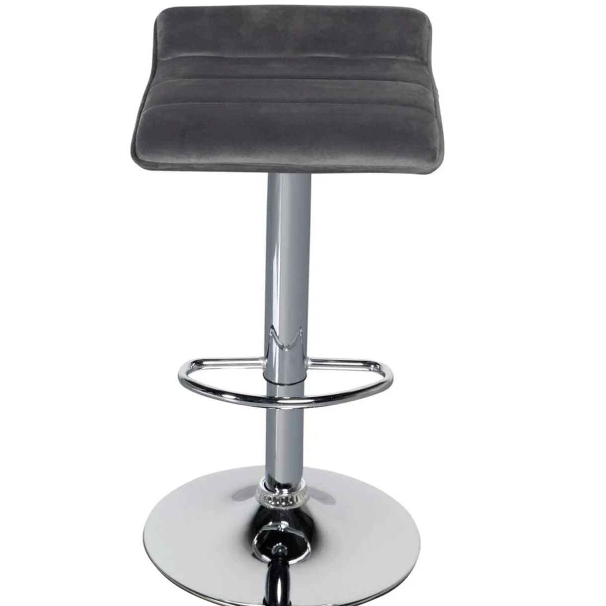 Tabouret de bar Majestik rotatif Gris L.30.5 x P.39.5 x H.63/83.5 cm < Gifi Best