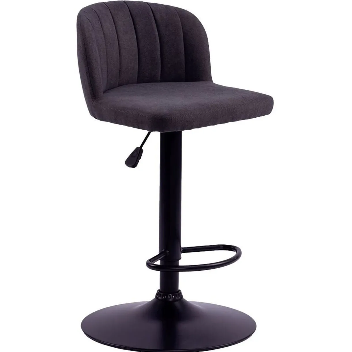 Tabouret de bar Queen 44x47x83-103cm effet velours noir < Gifi Discount