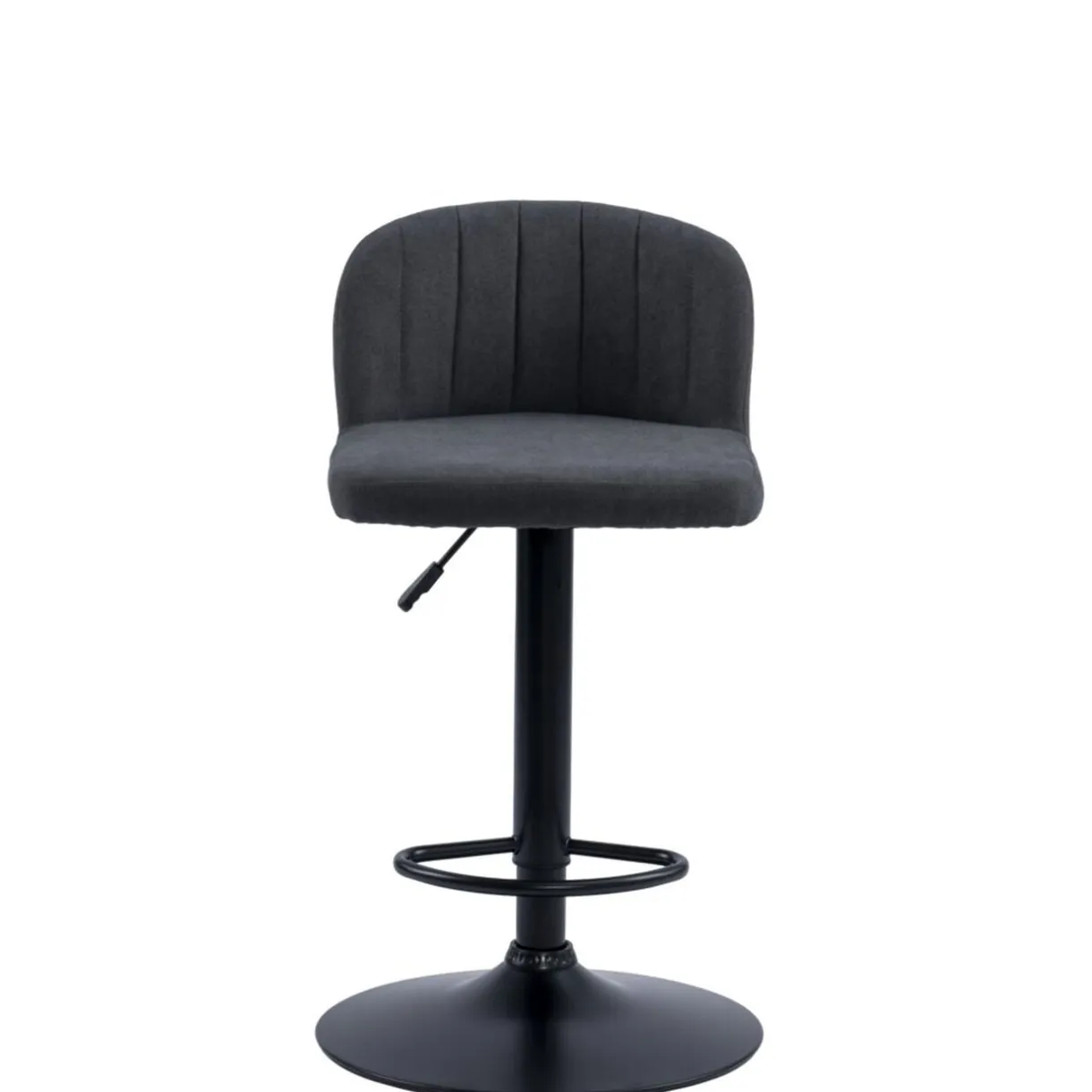 Tabouret de bar Queen 44x47x83-103cm effet velours noir < Gifi Discount