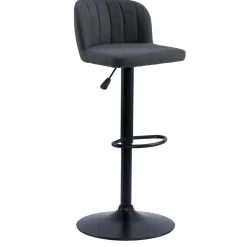 Tabouret de bar Queen 44x47x83-103cm effet velours noir < Gifi Discount