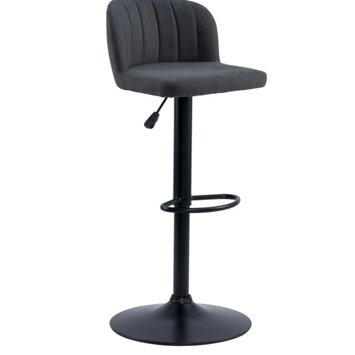 Tabouret de bar Queen 44x47x83-103cm effet velours noir < Gifi Discount