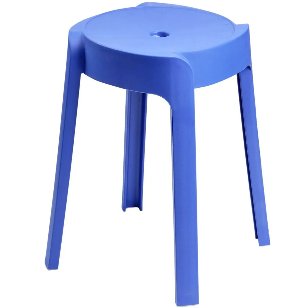 Tabouret plastique rond Firsty bleu Ø27xH45cm