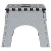 Tabouret pliant noir et gris H31 cm < Gifi Sale