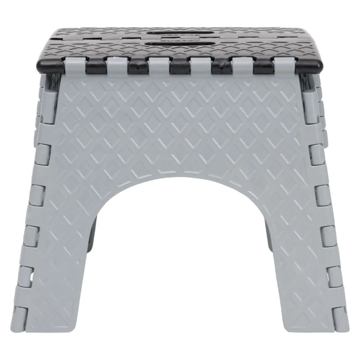 Tabouret pliant noir et gris H31 cm < Gifi Sale