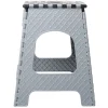 Tabouret pliant plastique noir et gris H44cm