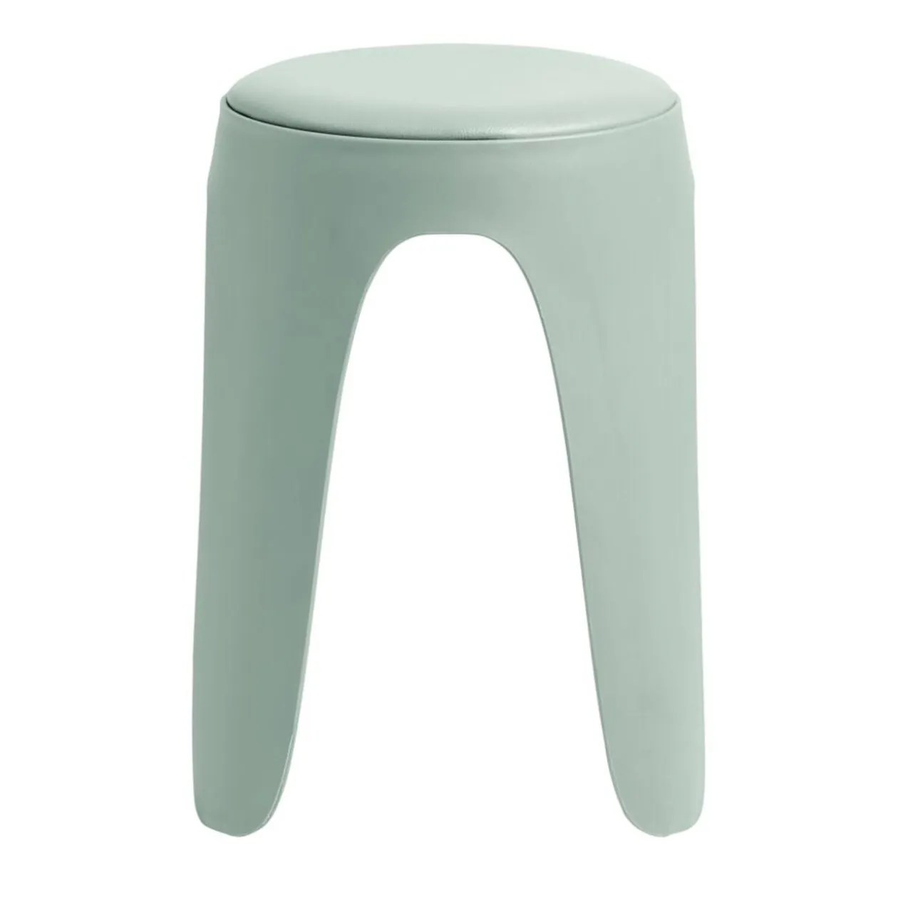 Tabouret rond Spiro pieds fins plastique vert Ø33xH46cm